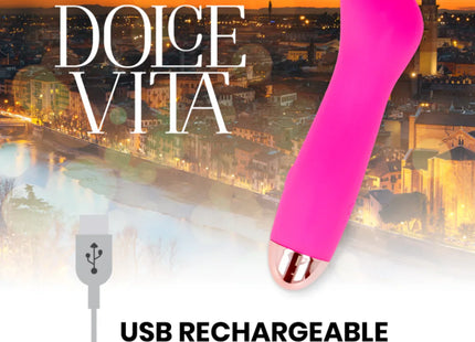 DOLCE VITA - AUFLADBARER VIBRATOR EINE ROSA 7 GESCHWINDIGKEIT