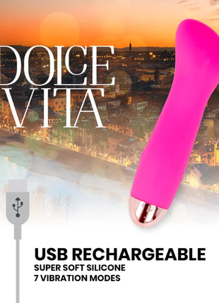 DOLCE VITA - AUFLADBARER VIBRATOR EINE ROSA 7 GESCHWINDIGKEIT