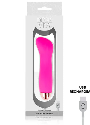 DOLCE VITA - AUFLADBARER VIBRATOR EINE ROSA 7 GESCHWINDIGKEIT