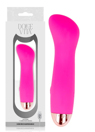 DOLCE VITA - AUFLADBARER VIBRATOR EINE ROSA 7 GESCHWINDIGKEIT