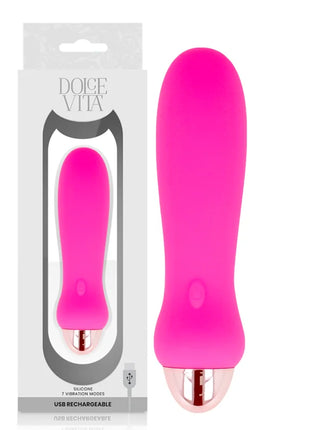 DOLCE VITA - AUFLADBARER VIBRATOR FÜNF ROSA 7 GESCHWINDIGKEITEN