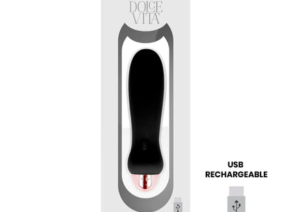 DOLCE VITA - AUFLADBARER VIBRATOR FÜNF SCHWARZ 7 GESCHWINDIGKEITEN