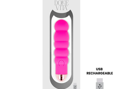 DOLCE VITA - AUFLADBARER VIBRATOR SECHS ROSA 7 GESCHWINDIGKEITEN