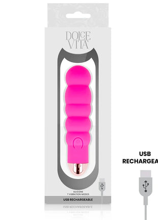 DOLCE VITA - AUFLADBARER VIBRATOR SECHS ROSA 7 GESCHWINDIGKEITEN