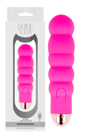 DOLCE VITA - AUFLADBARER VIBRATOR SECHS ROSA 7 GESCHWINDIGKEITEN