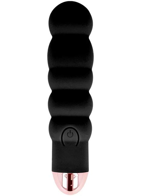 DOLCE VITA - AUFLADBARER VIBRATOR SECHS SCHWARZ 7 GESCHWINDIGKEITEN