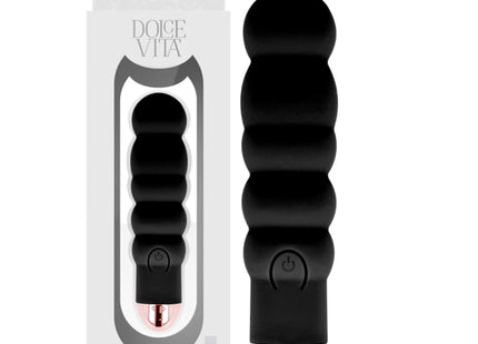 DOLCE VITA - AUFLADBARER VIBRATOR SECHS SCHWARZ 7 GESCHWINDIGKEITEN