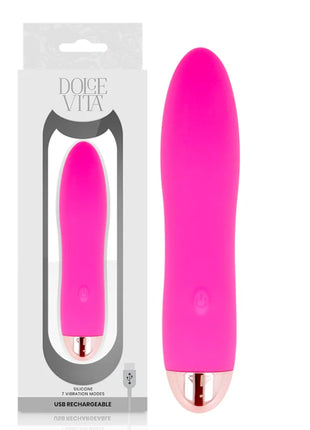 DOLCE VITA - AUFLADBARER VIBRATOR VIER ROSA 7 GESCHWINDIGKEITEN