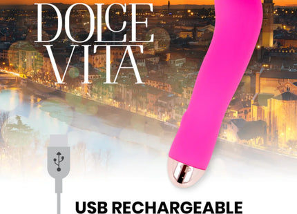 DOLCE VITA - AUFLADBARER VIBRATOR ZWEI ROSA 7 GESCHWINDIGKEITEN