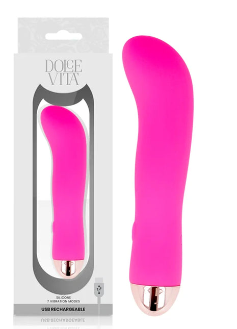 DOLCE VITA - AUFLADBARER VIBRATOR ZWEI ROSA 7 GESCHWINDIGKEITEN