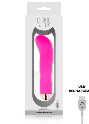 DOLCE VITA - AUFLADBARER VIBRATOR ZWEI ROSA 7 GESCHWINDIGKEITEN
