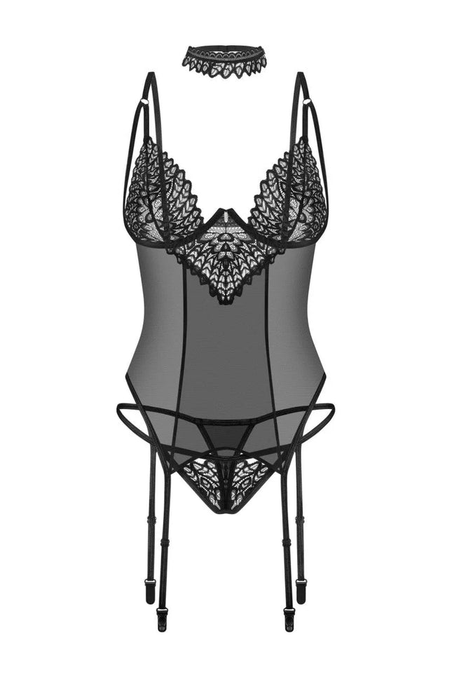 Strapshemd Set Donarella schwarz - XL/2XL-0