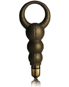 Bronze-farbener segmentierter vibrator mit ringgriff und messingbasis von dr rocco-s pleasure emporium poseidon