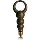 Bronze-farbener segmentierter vibrator mit ringgriff und messingbasis von dr rocco-s pleasure emporium poseidon
