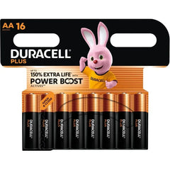 DURACELL - PLUS POWER BOOST AA ALKALINE BATTERIE LR6 BLISTER x 16