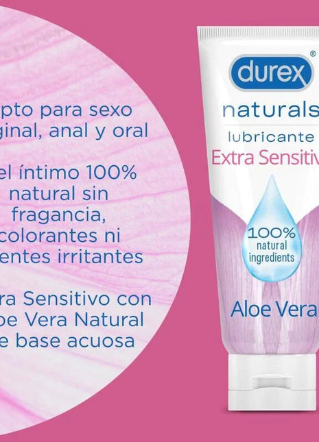 DUREX - NATURALS EXTRA SENSITIVES SCHMIERMITTEL 100 ML - Entspannendes Gleitgel