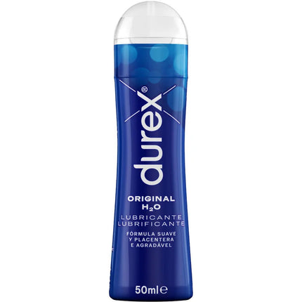 Durex play original natürliches h2o-schmiermittel 50 ml in blauer durchsichtiger flasche mit weißem verschluss