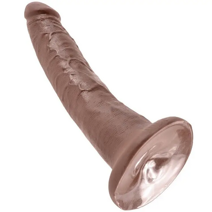 KING COCK - 7 SCHOKO DILDO - 17.8 CM - Dildo mit Saugnapf