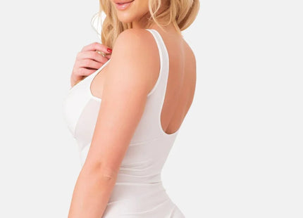 ecru Body mit Netzeinsatz und Spitze KA923323 von Kalimo - Body