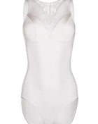 ecru Body mit Netzeinsatz und Spitze KA923323 von Kalimo - S / ecru - Body