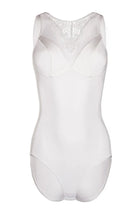 ecru Body mit Netzeinsatz und Spitze KA923323 von Kalimo - S / ecru - Body