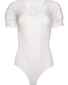 ecru Body mit Spitze KA923333 von Kalimo - S / ecru - Body