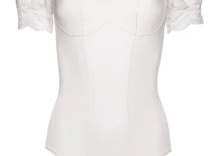 ecru Body mit Spitze KA923333 von Kalimo - S / ecru - Body