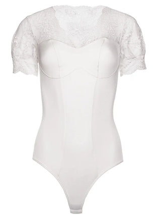 ecru Body mit Spitze KA923333 von Kalimo - S / ecru - Body