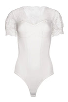 ecru Body mit Spitze KA923333 von Kalimo - S / ecru - Body