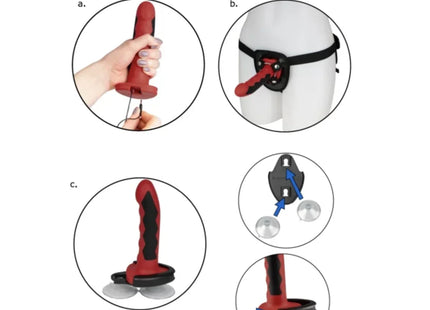 ELECTRASTIM - SILIKON FUSION KOMODO DILDO - Dildo mit Saugnapf