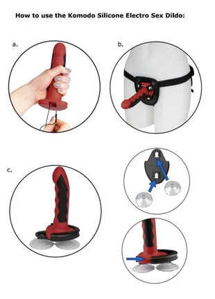 ELECTRASTIM - SILIKON FUSION KOMODO DILDO - Dildo mit Saugnapf