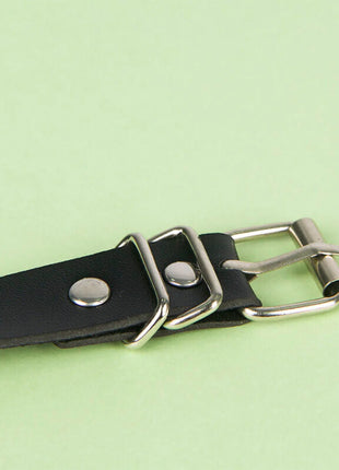 Eleganter Schwarzer Lederkettengürtel - Verführung in Einheitsgröße - Gürtel-Harness