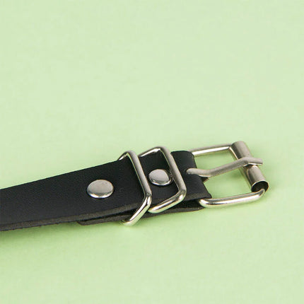 Eleganter Schwarzer Lederkettengürtel - Verführung in Einheitsgröße - Gürtel-Harness