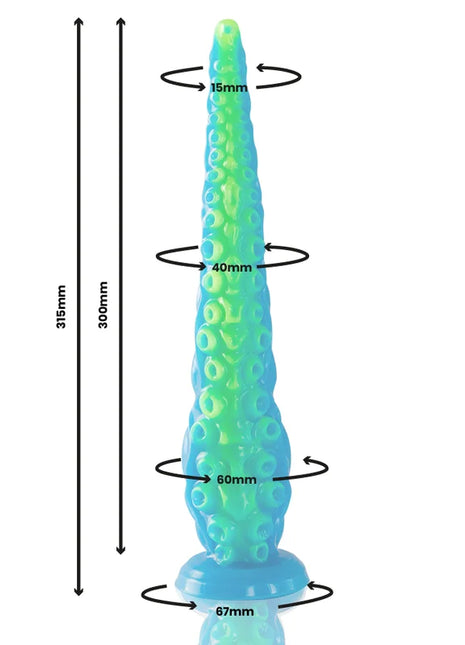 EPIC - SCYLLA FLUORESZIERENDER DÜNNER TENTAKEL-DILDO GROSSE GRÖSSE - Dildos