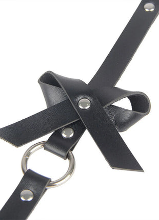 Erhabene Ketten: Verführerisches Bein-Harness Schwarz - Gürtel-Harness