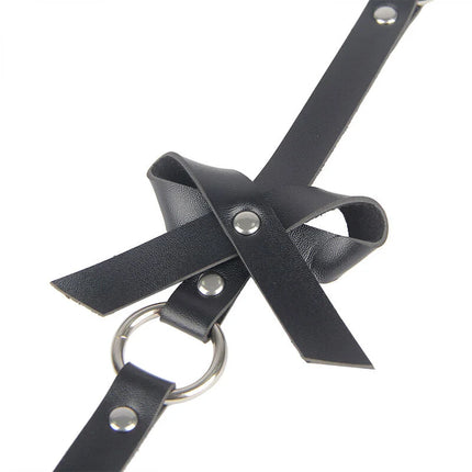 Erhabene Ketten: Verführerisches Bein-Harness Schwarz - Gürtel-Harness