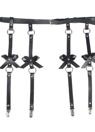 Erhabene Ketten: Verführerisches Bein-Harness Schwarz - Gürtel-Harness