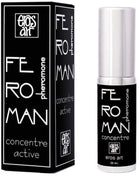 Silberner verschluss 20 ml eros art feroman konzentriertes pheromonparfum flasche mit schwarzem etikett