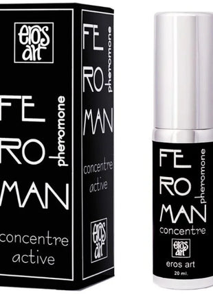 Silberner verschluss 20 ml eros art feroman konzentriertes pheromonparfum flasche mit schwarzem etikett