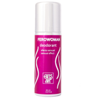 Ferowoman intim deodorant spray 75 ml von eros art in lebhaftem pink mit weißen wellenlinien und silbernem deckel