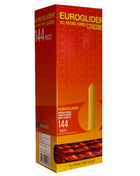 Orange und gelbe euroglider all natural rubber kondome box mit 144 stück natürlichem latexmaterial