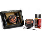 Schwarzes und goldenes extase sensuel aphrodisiakum schokoladen truhe kit mit flaschen, tiegeln und pinseln