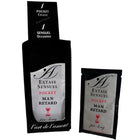 Schwarze taschen mit silberner und roter extase sensuel pocket man retard schrift für 10 ml männliches verzögerungsmittel