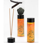 Schwarzer diffuser-stäbchenhalter in blumenform mit passendem deckel und dekorativem band für extase sensual öl