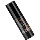 Schwarze zylinderflasche extase sensual massageöl im schokoladen-orange duft mit gold-braunem etikett 30 ml