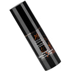 Schwarze zylinderflasche extase sensual massageöl im schokoladen-orange duft mit gold-braunem etikett 30 ml