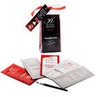 Extase sensual set massage und mich mit rot schwarzem verpacktem schokoladenfarbenen set und aromatisierten sachets