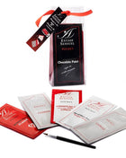 Extase sensual set massage und mich mit rot schwarzem verpacktem schokoladenfarbenen set und aromatisierten sachets