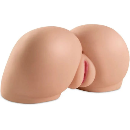 Beiger silikon analplug von extreme toyz mit realistischer hautstruktur und subtiler rosa innenseite einführbare länge