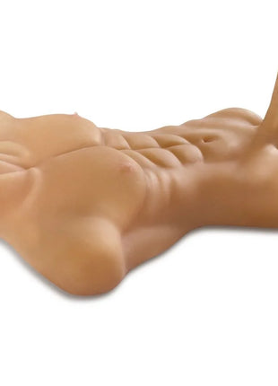 Tan silicone männlicher torso mit detaillierten abdominalmuskeln und realistischer hautstruktur für extreme toyz masturbator